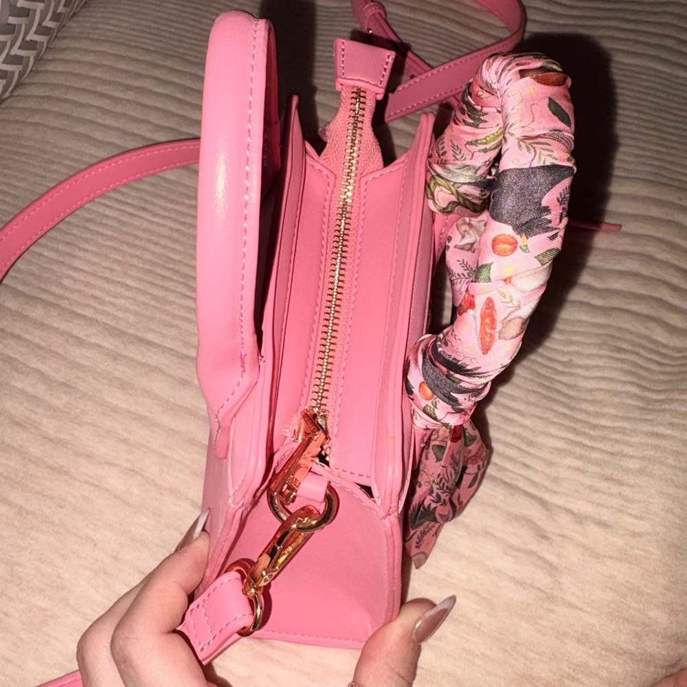 Women’s Pink Mini Satchel Handbag - Picture 2 of 4